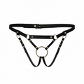 MARYLY men's leather harness with center ring